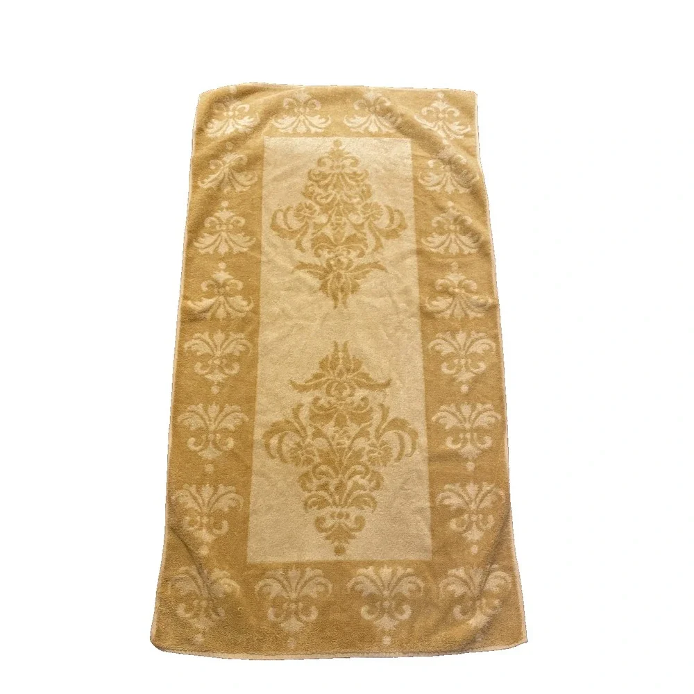 Vintage Fieldcrest Bath Towel Harvest Gold Tan Imperial Collection Retro Cotton